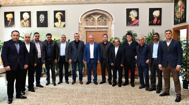 BAŞKAN ŞAHİN’E TEBRİK ZİYARETLERİ DEVAM EDİYOR