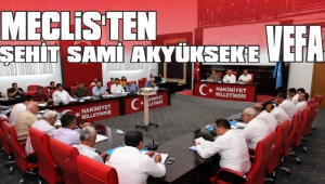 AKSU BELEDİYE MECLİSİNDEN ŞEHİDE VEFA