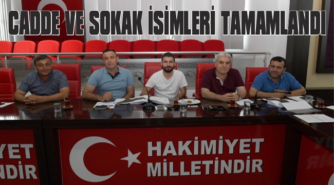 KOMİSYON CADDE VE SOKAK İSİMLERİNİ TAMAMLADI