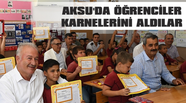 ÖĞRENCİLER KARNELERİNE KAVUŞTU