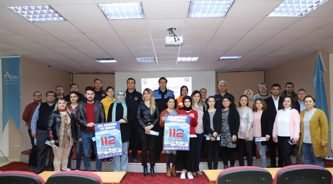 AKSU BELEDİYESİNDE 112 ANLATILDI