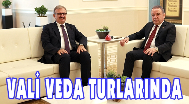 VALİ KARALOĞLU’NDAN BAŞKAN BÖCEK’E VEDA ZİYARETİ