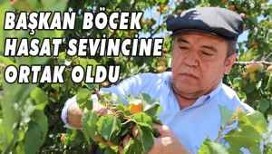 BAŞKAN BÖCEK HASAT SEVİNCİNE ORTAK OLDU