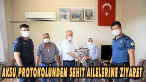 AKSU PROTOKOLÜNDEN ŞEHİT AİLELERİNE ZİYARET