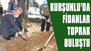 KURŞUNLU’DA FİDANLAR TOPRAK BULUŞTU