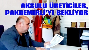 AKSULU ÜRETİCİLER, PAKDEMİRLİ’Yİ BEKLİYOR