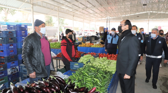 AKSU’DA İŞ YERLERİ VE PAZAR YERLERİ DENETLENDİ