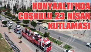 KONYAALTI’NDA 23 NİSAN COŞKUSU BALKONLARA TAŞTI