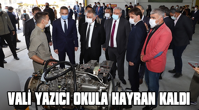  VALİ YAZICI OKULA HAYRAN KALDI