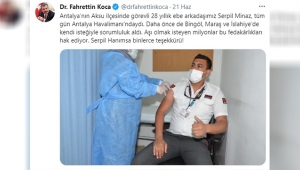 BAKAN KOCA’DAN SERPİL EBEYE TEŞEKKÜR