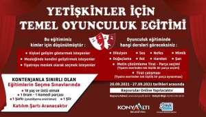 KONYAALTI’NDAN YETİŞKİNLER İÇİN TEMEL OYUNCULUK EĞİTİMİ