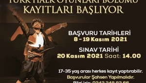  TÜRK HALK OYUNLARI BÖLÜMÜ’NE KAYITLAR BAŞLIYOR