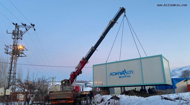 DEPREM BÖLGESİNE KONTEYNER DESTEĞİ