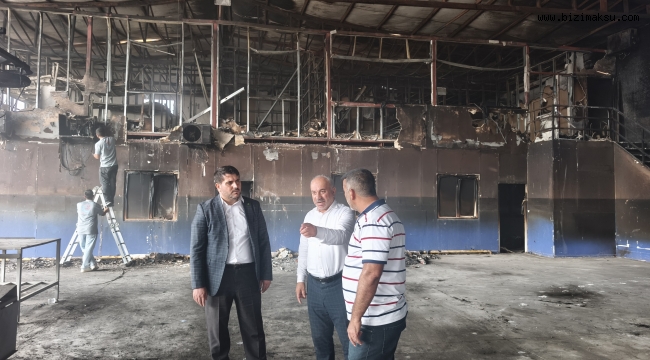 HÜDA PAR İL BAŞKANI DURMAZ'DAN YANAN FABRİKAYA GEÇMİŞ OLSUN ZİYARETİ