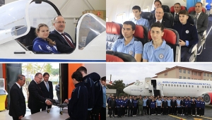 İL MÜDÜRÜ MEHMET YASİN ERİŞ UÇAK OKULUNDA