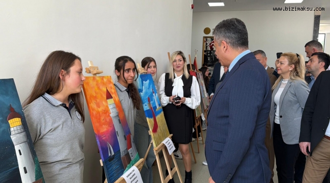 “MAARİFİN KALBİNDE ÇOCUK” SERGİSİ AKSU’DA YOĞUN İLGİ GÖRDÜ