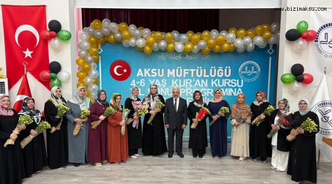 AKSU İLÇE MÜFTÜLÜĞÜNDE YIL SONU PROGRAMI HEYECANI YAŞANDI