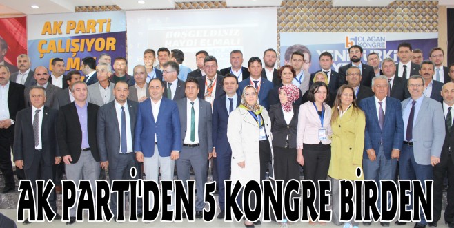 AK PARTİ'DEN 5 KONGRE BİRDEN‏