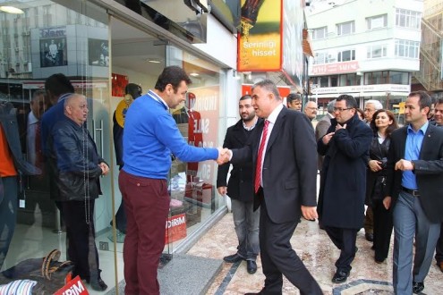 AK PARTİ MURATPAŞA BELEDİYE BAŞKAN ADAYI CİHAN BULUT ESNAF ZİYARETİNDE