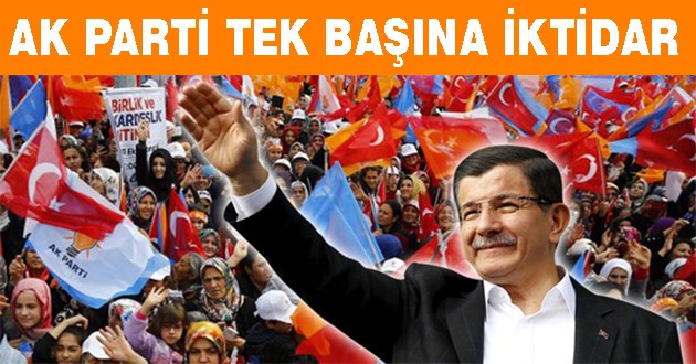 AK Parti tek başına iktidar