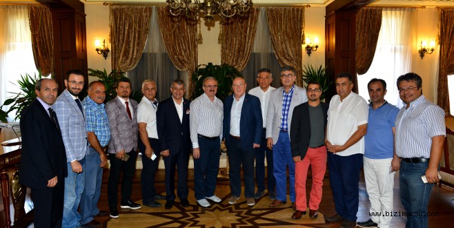 AKDENİZ GAZETECİLER FEDERASYONU YÖNETİM KURULU ÜYELERİNDEN ZİYARET