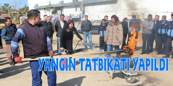 AKSU BELEDİYESİ’NDE YANGIN TATBİKATI