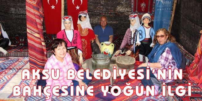 AKSU BELEDİYESİ’NİN BAHÇESİNE YOĞUN İLGİ