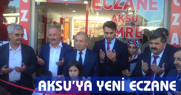 AKSU’YA YENİ ECZANE..