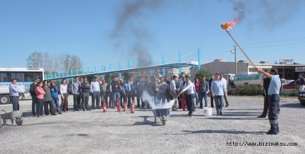 AKSU’DA YANGIN TATBİKATI