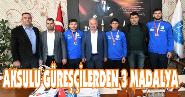 AKSULU GÜREŞÇİLERDEN 3 MADALYA