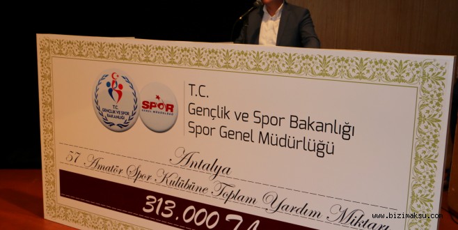 Amatör Spor Kulüplerine 313 Bin Liralık Nakdi Yardım