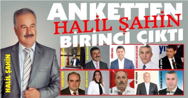 ANKETİMİZDEN HALİL ŞAHİN BİRİNCİ ÇIKTI