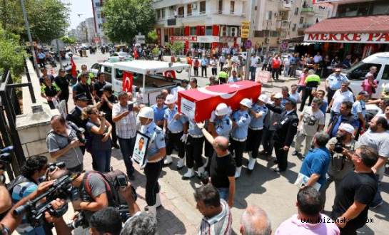 Antalyalı şehit polis, gözyaşlarıyla uğurlandı...