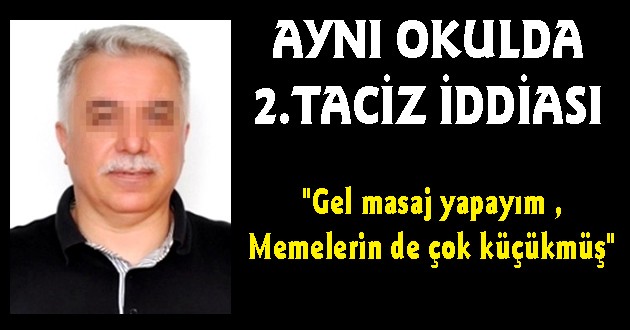 Aynı Lisede İkinci Taciz İddiası