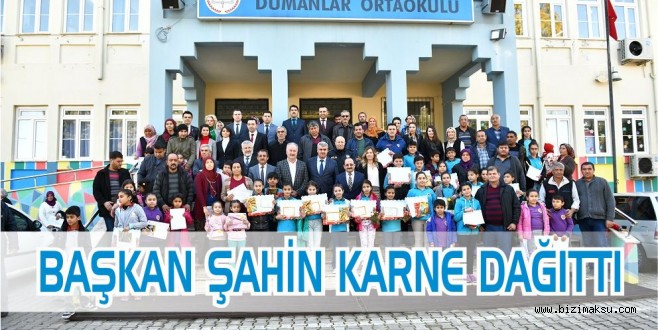 BAŞKAN HALİL ŞAHİN KARNE DAĞITTI