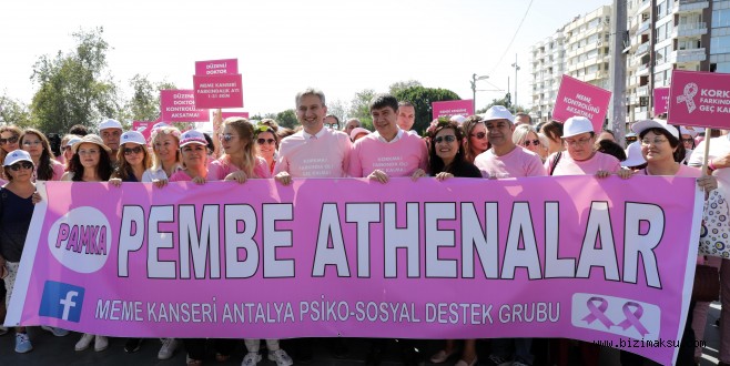Başkan Türel meme kanserine farkındalık için yürüdü