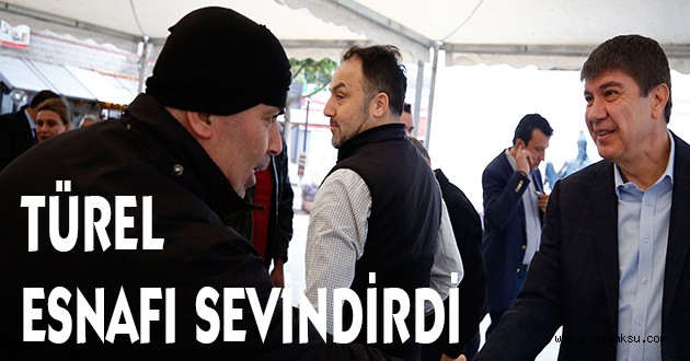 BAŞKAN TÜREL, SOBACILAR ÇARŞISI ESNAFININ YÜZÜNÜ GÜLDÜRDÜ