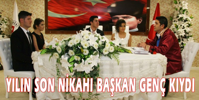 Başkan Turgay Genç 365’nci nikahı kıydı