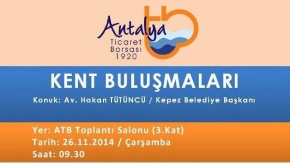Başkan Tütüncü "Kent Buluşmaları"Nın Konuğu Olacak
