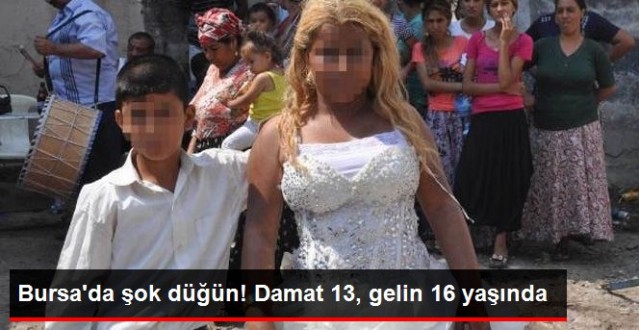 Bursa'da 13 Yaşındaki Damada 16'lık Gelin