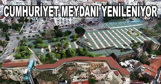 Büyükşehir Belediyesi Cumhuriyet Meydanı’nı adına yakışır hale getiriyor