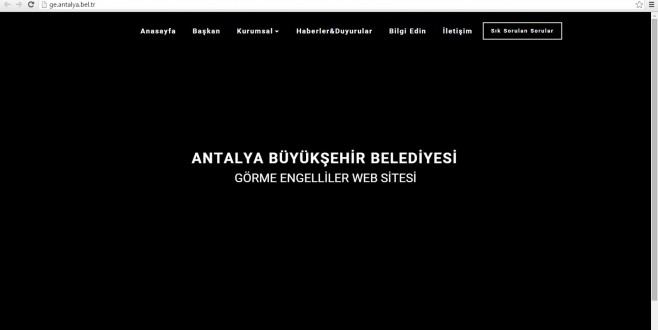 Büyükşehir Belediyesi Web Sitesini Görme Engellilere Açtı