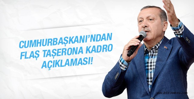 CUMHURBAŞKANI ERDOĞAN AÇIKLADI...