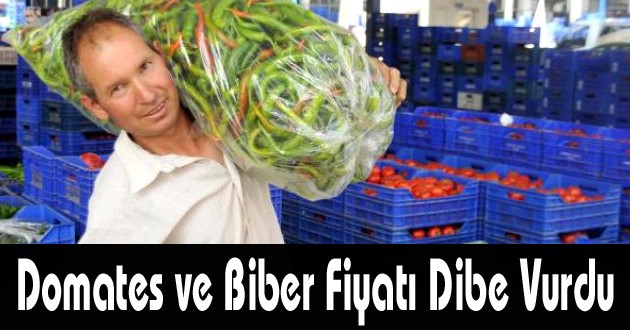 Domates ve Biber Fiyatı Dibe Vurdu