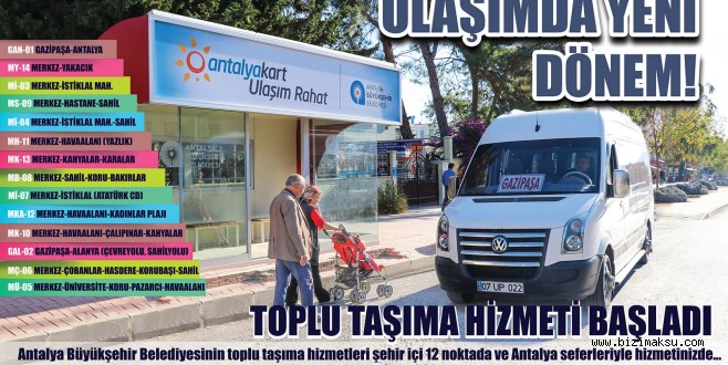 Gazipaşa Ulaşımında Yeni Dönem