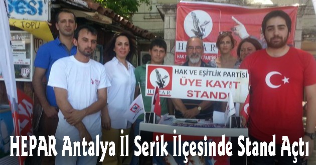 HEPAR Antalya İl Serik İlçesinde Stand Açtı