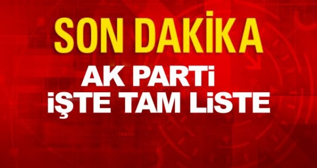 İşte AK Parti Antalya aday adaylarının tam listesi