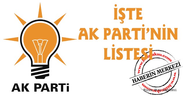 İŞTE AK PARTİ ANTALYA LİSTESİ