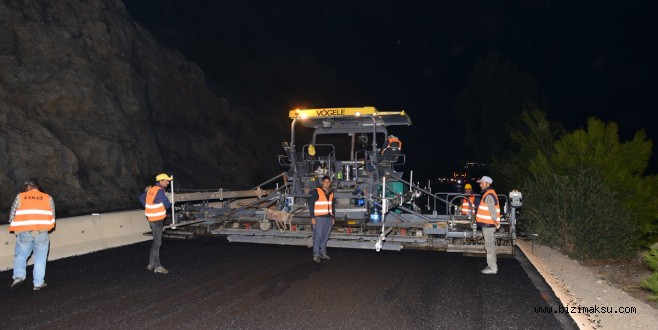 KARAYOLLARI ANTALYA’DA 24 SAAT İŞ BAŞINDA, KEMER YOLU KISA SÜREDE TAMAMLANACAK