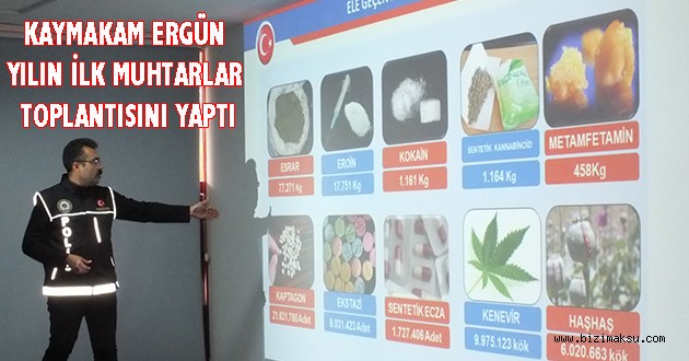 KAYMAKAM ERGÜN YILIN İLK MUHTARLAR TOPLANTISINI YAPTI